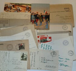 Schweiz/Feldpost: 70 Belege ab 1.WK, dabei Soldatenmarken, farbige AK ...
