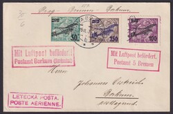 199/01 Flugpost 1922, Luftpost nach Borkum, AnkunftAutomatically ...