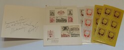 630/7, Block 12, 16A, Folder "Praga 1950" mit Blocks, 4er Block auf ...