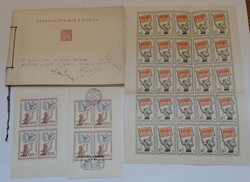 1028/9, Folder der Ausstellung 1957 mit Marken, Blocks/FDC und pers. ...