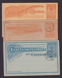 P 18/9, 21, 3 Karten 1897, dabei Doppelkarte, ...