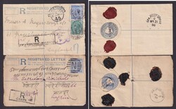 EU 2, 2 Bedarfsumschläge, 1898 mit Zusatzfrankatur ...