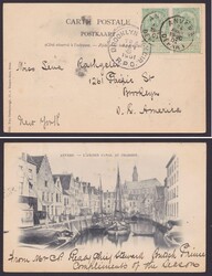 52, waag. Randpaar, MeF, AK "Anvers" in die USA, 1901Automatically ...
