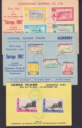 Inseln: 3 versch. "Europa"-FDC aus 1961/2