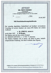 1948, 3.7., extrem seltener dreifach gewendeter Brief mit 8 Pf. ...