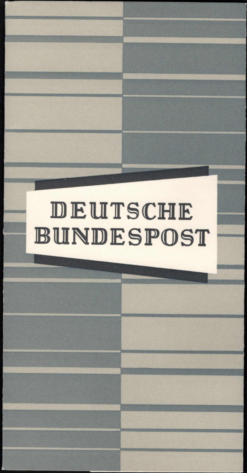 1959, Minister-Präsent-Klappkarte mit Unterschrift des Postministers ...