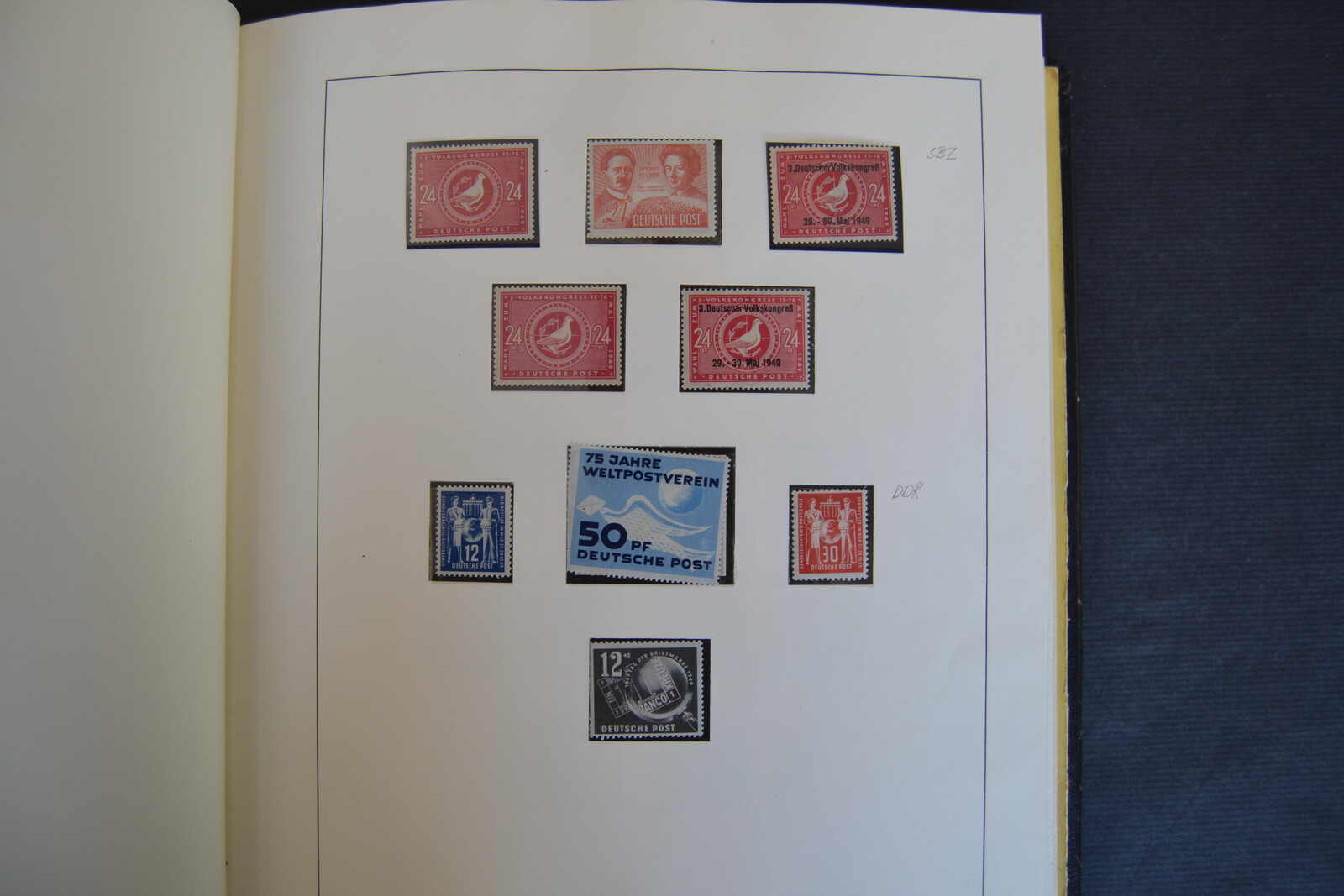 DDR, 1949/90, Sammlung postfrisch in 3 Alben, teils alte ...