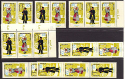 1964, Trachten I, alle 24 Zdr kompl., postfr., dab. 10 Pf. 2 ...