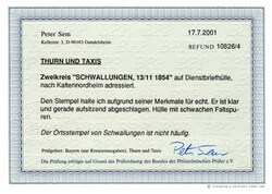 ca. 1854, 2 Faltbriefe aus Schwallungen, dabei L1 sowie K2 ...