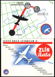Tschechoslowakei, 1937, 2 Sonderpostkarten zu den Flügen ...