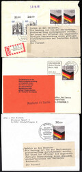 Postkrieg, Bund, 80er Jahre, 6 Briefe in die DDR mit Mi.Nr. 1265 in ...