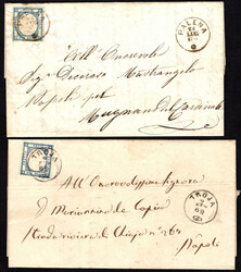 1862, 2 Briefe mit Mi.Nr. 4 je als EF ab Troja bzw. Palena, gute ...