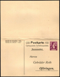 ca. 1907, ungebrauchte Privat-Drucksachenkarte mit ...