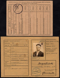 kl. Dokumentenposten von 2 Personen, dabei Kennkarte 1947, Ausweis ...