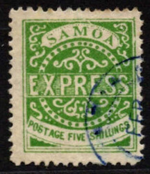 1877, 5 Sh. grün, gestempelt, sign. DGR, KW 700,-Automatically ...