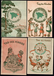 SBZ, 4 farbige Propaganda-AK "Volkssolidarität", alle mit SSt. ...