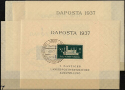 DAPOSTA-Blockpaar, je postfrisch und mit SSt. sowie ...