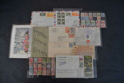 Asien, 1880/1960, Bestand im kl. Karton mit n.A. 22 Belegen und 14 ...