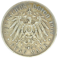 1900, 5 M. Friedrich August, A, Auflage 20 T. Stück, leichte ...