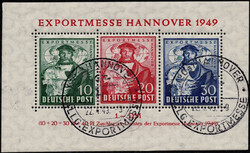 Hannovermesse-Block, liegendes statt stehendes Wz., entwertet mit ...