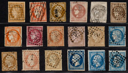 1850/70, Lot von 12 meist besseren Werten ab Mi.Nr. 1, Erhaltung ...