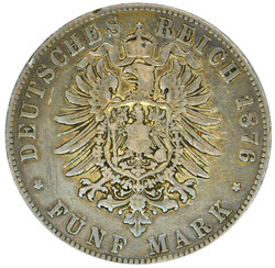 1876, 5 M. Friedrich I, A ohne Querstrich, G, ss, PatinaAutomatically ...
