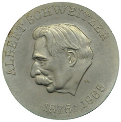 1975, 10 M. Probe Albert Schweitzer "mit neuer Wertseite", vz/st aus ...