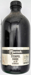 Barock Stempelfarbe "schwarz" mit Öl, Flasche geschlossen, ...