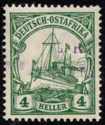 4 M. Schiffszeichnung mit schwarzviolettem Aufdruck, postfr., sign. ...