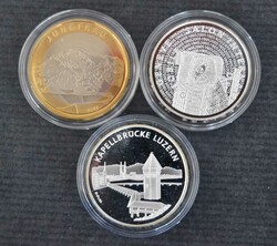 2005, 2mal 20 Fr. (Silber) Kapellbrücke und 100 Jahre Automobilsalon ...