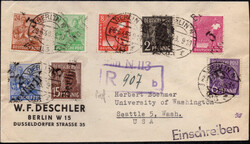 1948, 29.6., 2, 6, 8, 15, 24, 40, 50 und 84 Pf. Arbeiter, Berlin 113, ...