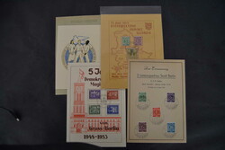 DDR, 1947/89, 17 versch. Gedenkblätter im A4/A5-Format, dabei ...