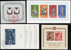 1936/45, Lot von 2 postfrischen und 8 gestempelten Blockausgaben, Bl. ...