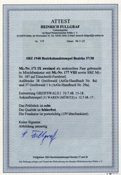 1948, 10.7., 15 Pf. Arbeiter senkr. Paar 38 Greifswald und 40 Pf. ...