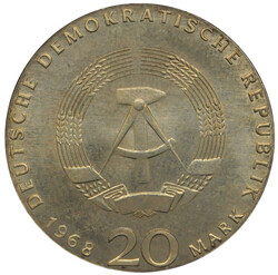 1968, 20 M. K. Marx, vz./st., aus Abo mit ZertifikatAutomatically ...