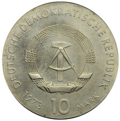 1973, 10 M. Brecht, vz./st., leicht grün, aus Abo mit ...