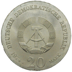 1974, 20 M. Kant, vz./st., aus Abo mit ZertifikatAutomatically ...