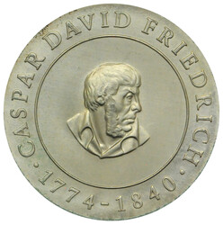 1974, 10 M. C.D. Friedrich, vz./st., leicht grün am Rand, aus Abo ...