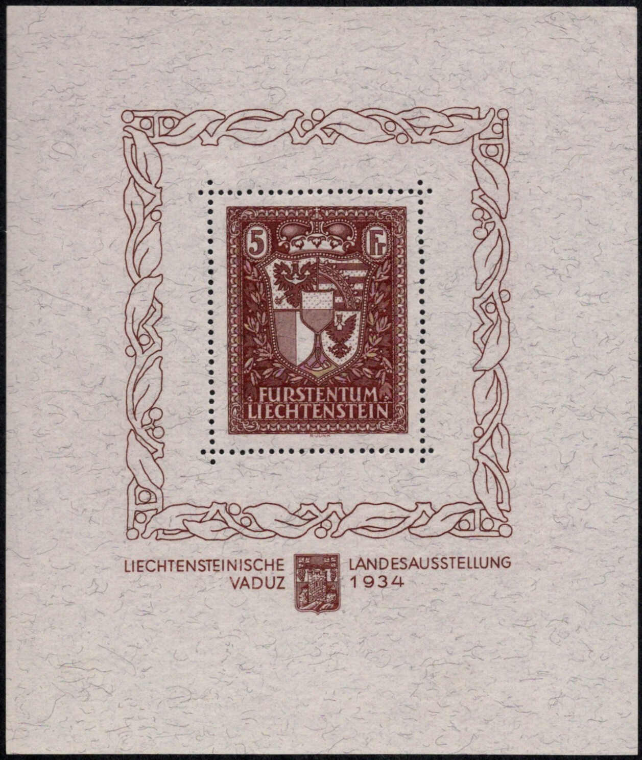1934, Blockausgabe Landesausstellung, postfrisch, KW 2800 ...