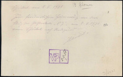 1931, 2.2., Versuchsrakete V 7, Karte mit seltener Manuskriptmarke ...