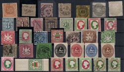 AD ab ca. 1860, gemischtes Lot auf 2 gr. Seckkarten, dabei Norddt. ...