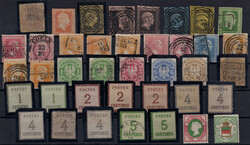 AD ab ca. 1860, gemischtes Lot auf 2 gr. Seckkarten, dabei Norddt. ...