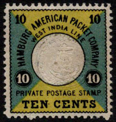 10 C. HAPAG-Paketmarke, postfrisch, KW f.ungebr. 130,-  Automatically ...