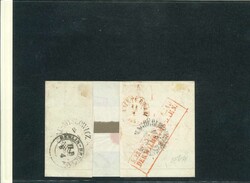1851, 7.4., 9 Kr. Wappen, blau, Type I, auf Briefhülle mit Ra2 von ...