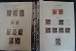 Lettland, 1918/40, gestempelte Sammlung auf selbstgestalteten ...