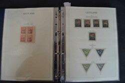 Lettland, 1918/40, gestempelte Sammlung auf selbstgestalteten ...