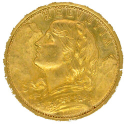 1927, 20 Fr. Gold "Vreneli", B, 5,8g (fein), vzAutomatically ...