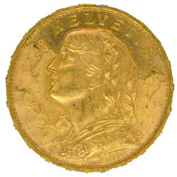 1930, 20 Fr. Gold "Vreneli", B, 5,8g (fein), vzAutomatically ...