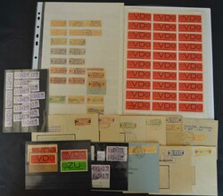 DDR, Dienst/ZKD, Bestand von postfr./gest. Werten und wenigen Briefen ...