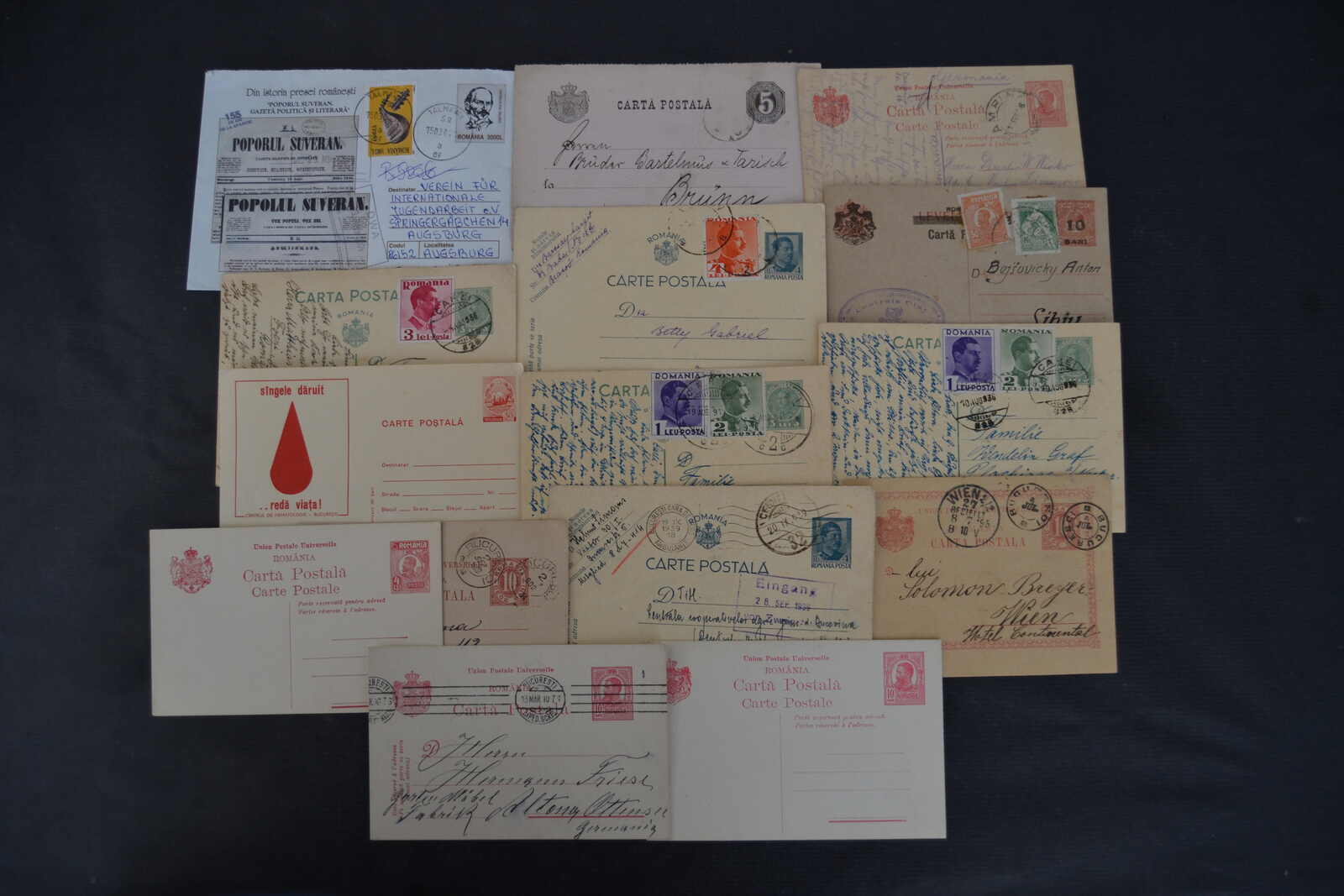 1879/2004, kl. Lot von 15 meist gebrauchten Ganzsachen, ...